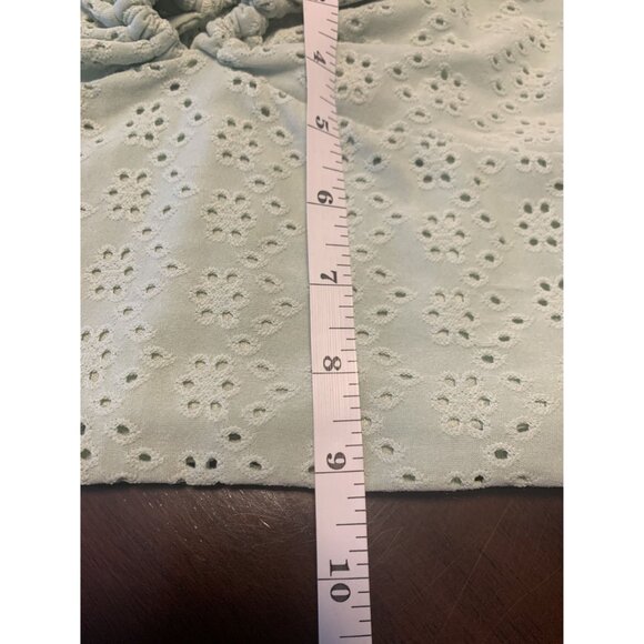 NWT Urban Romantics Eyelet Crop Smocked Puff Sleeve Top Size S - Picture 5 of 6